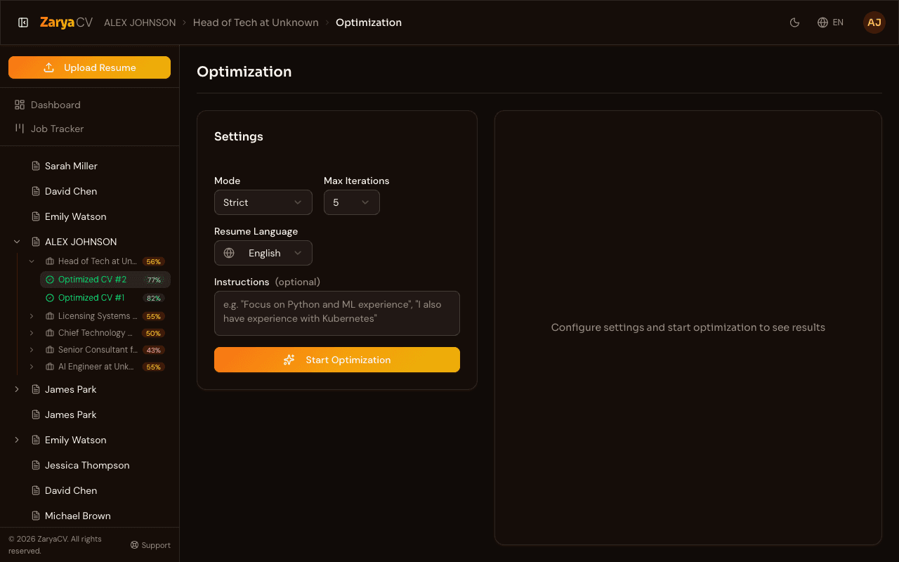 AI optimization with quality filters